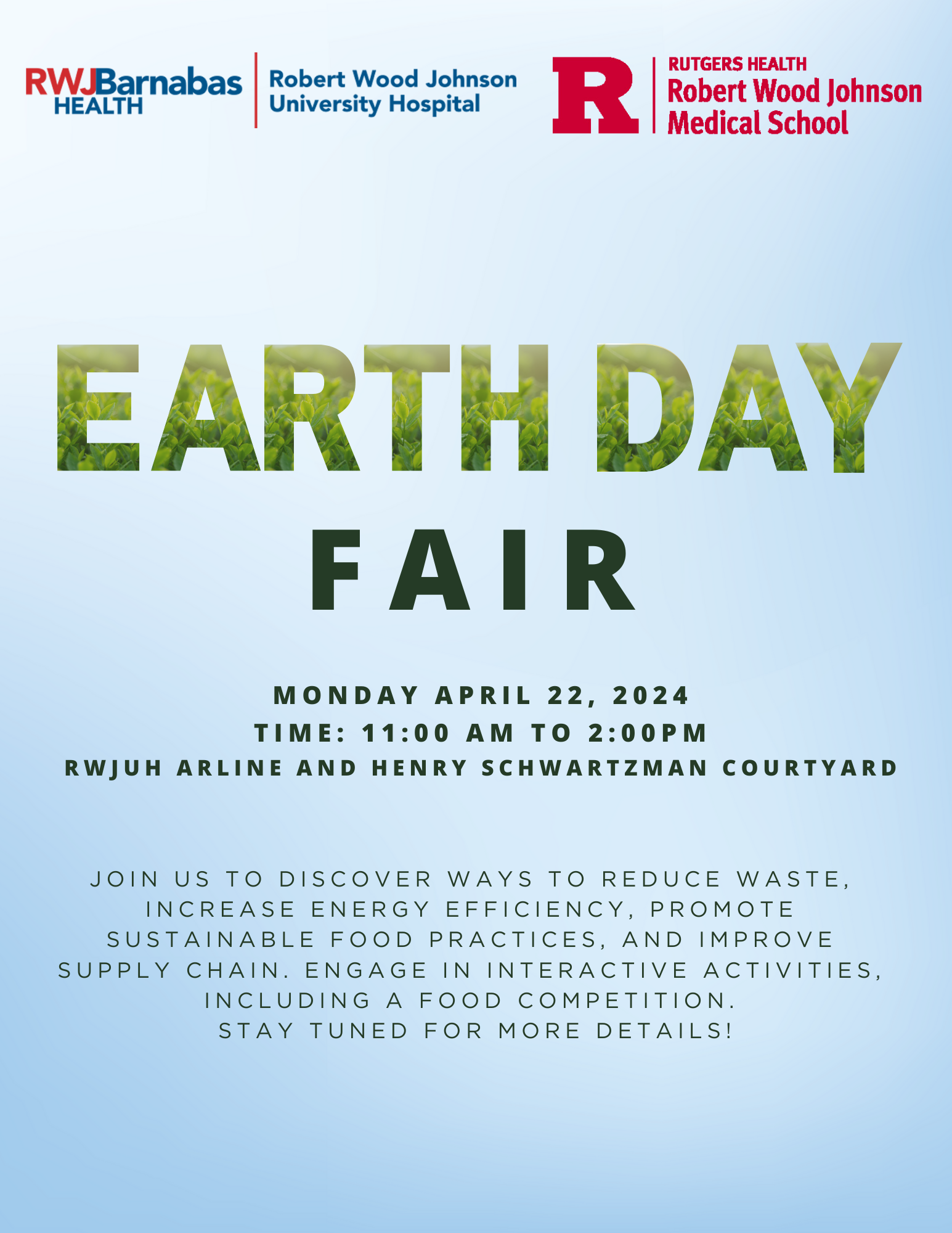 Rutgers health earth day flyer